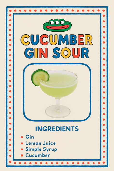 Cucumber Gin Sour Cocktail